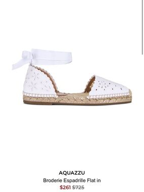 In search of! Aquazzura broderie espadrilles 38.5, 39